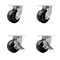 Service Caster 6'' Extra Heavy Duty Phenolic Wheel Swivel Caster Set with 2 Brakes , 4PK CRAN-SCC-KP92S630-PHR-2-SLB-2 - alternate 1